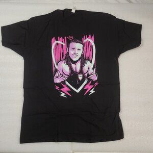 Tultex Owen Hart King Crown Heart Pro Wrestling Crate Black T-Shirt Mens XL NWOT